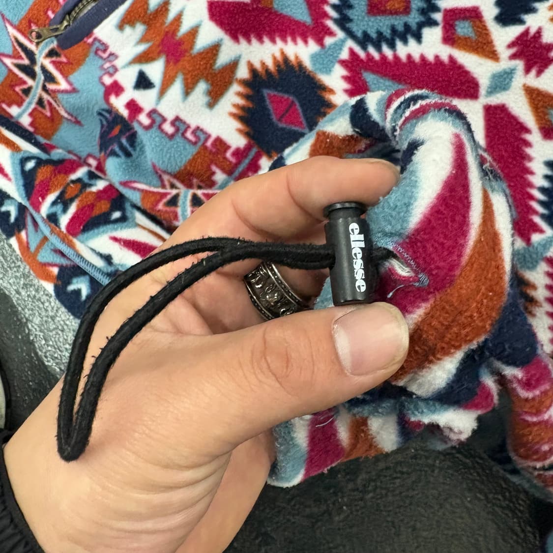 (100)엘레쎄 패턴 후리스 아노락 상품이미지5