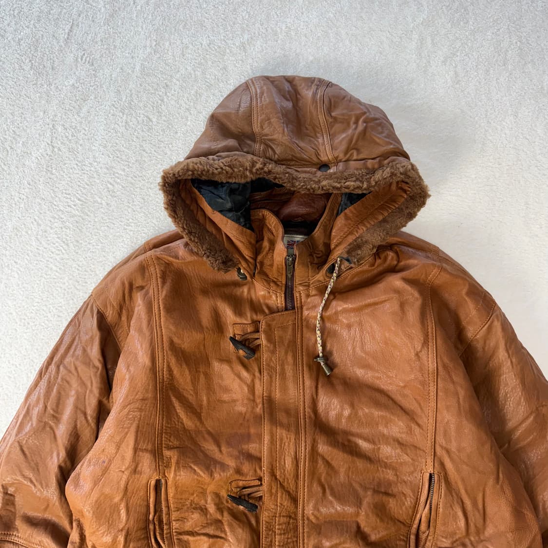 빈티지 레더 후드파카 상품이미지6