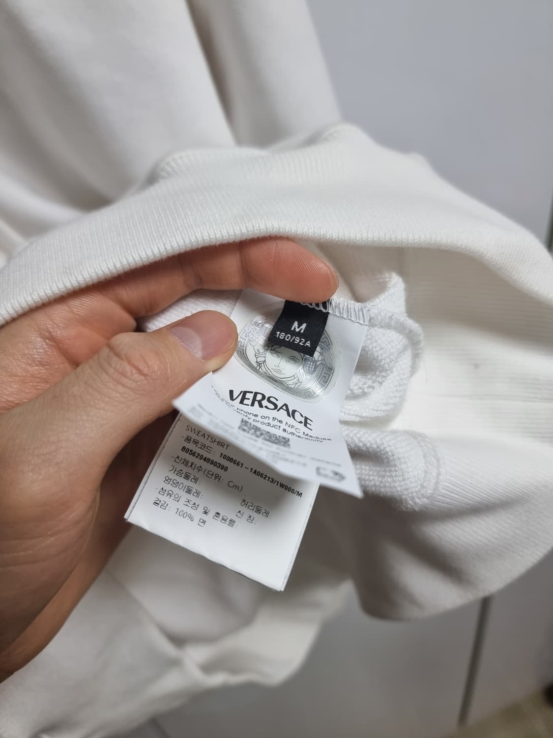 베르사체 메두사 후디 화이트 M사이즈(국내100) 상품이미지5
