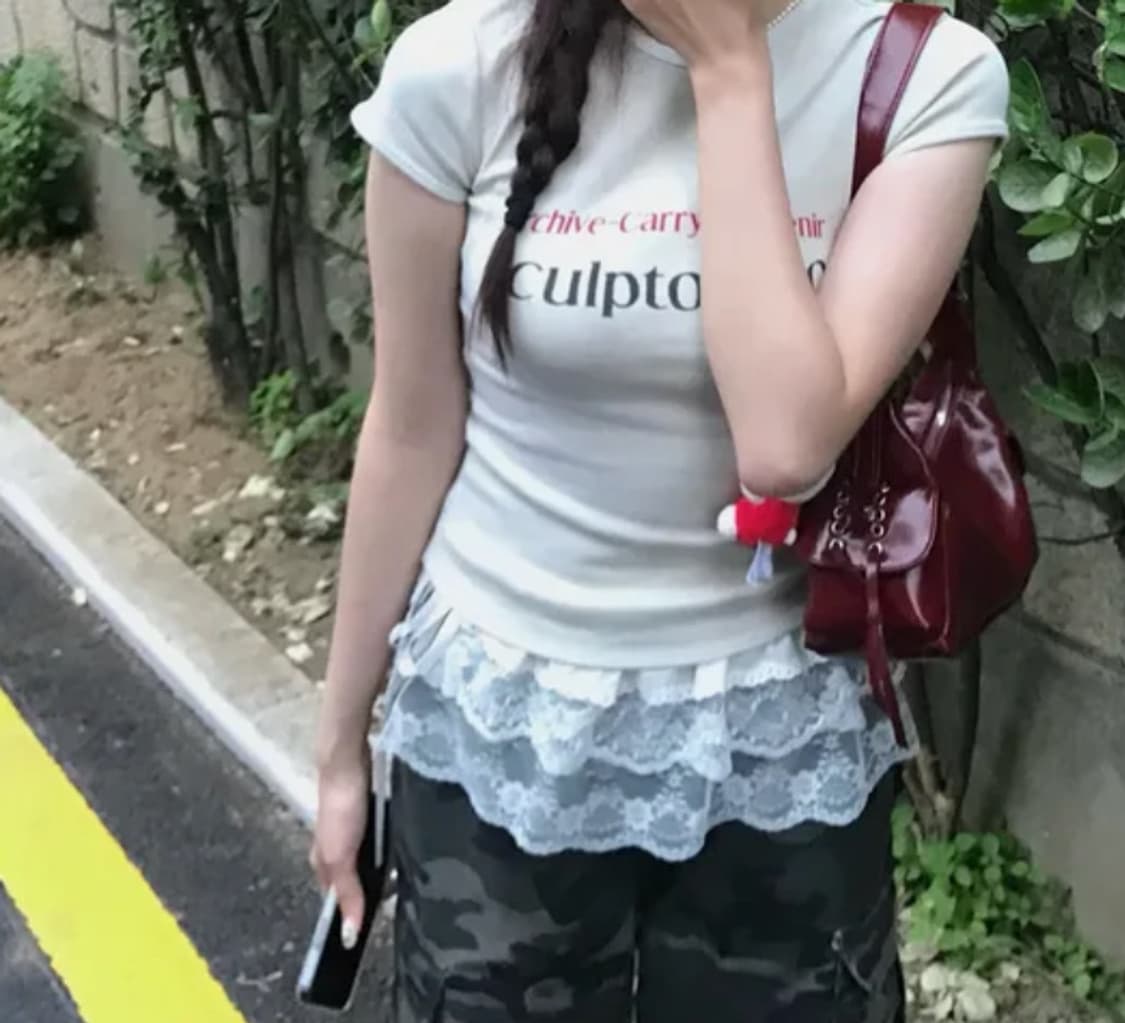 스컬프터 Archive Pigment Baby Tee Dustyivory 상품이미지2
