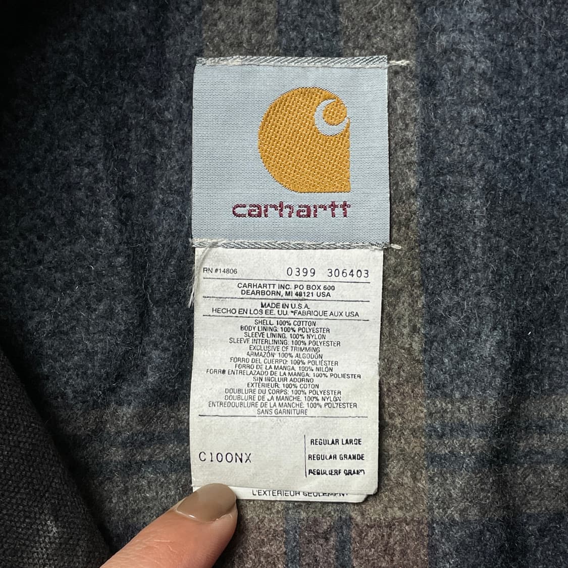 CARHARTT 1990s 칼하트 코듀로이칼라 초어 자켓 A00851 상품이미지10