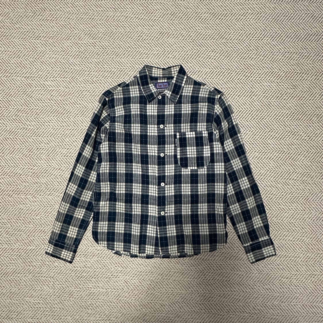 BLUE BLUE japan made indigo check shirt 상품이미지1