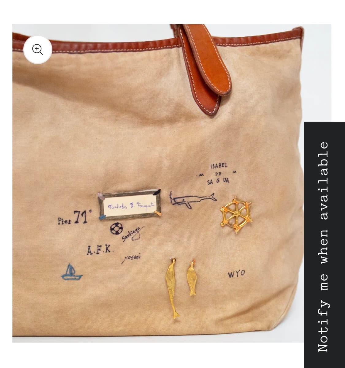 닉푸케(nickfouquet) Plage Tote 플레그 토트백 상품이미지4