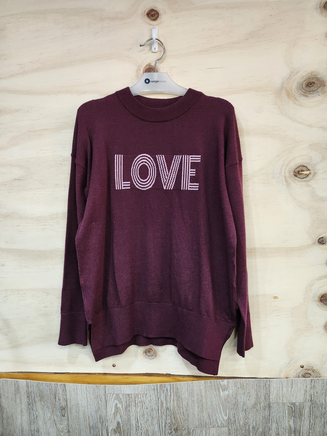 482) 엣지 LOVE 레터링 니트 상품이미지1