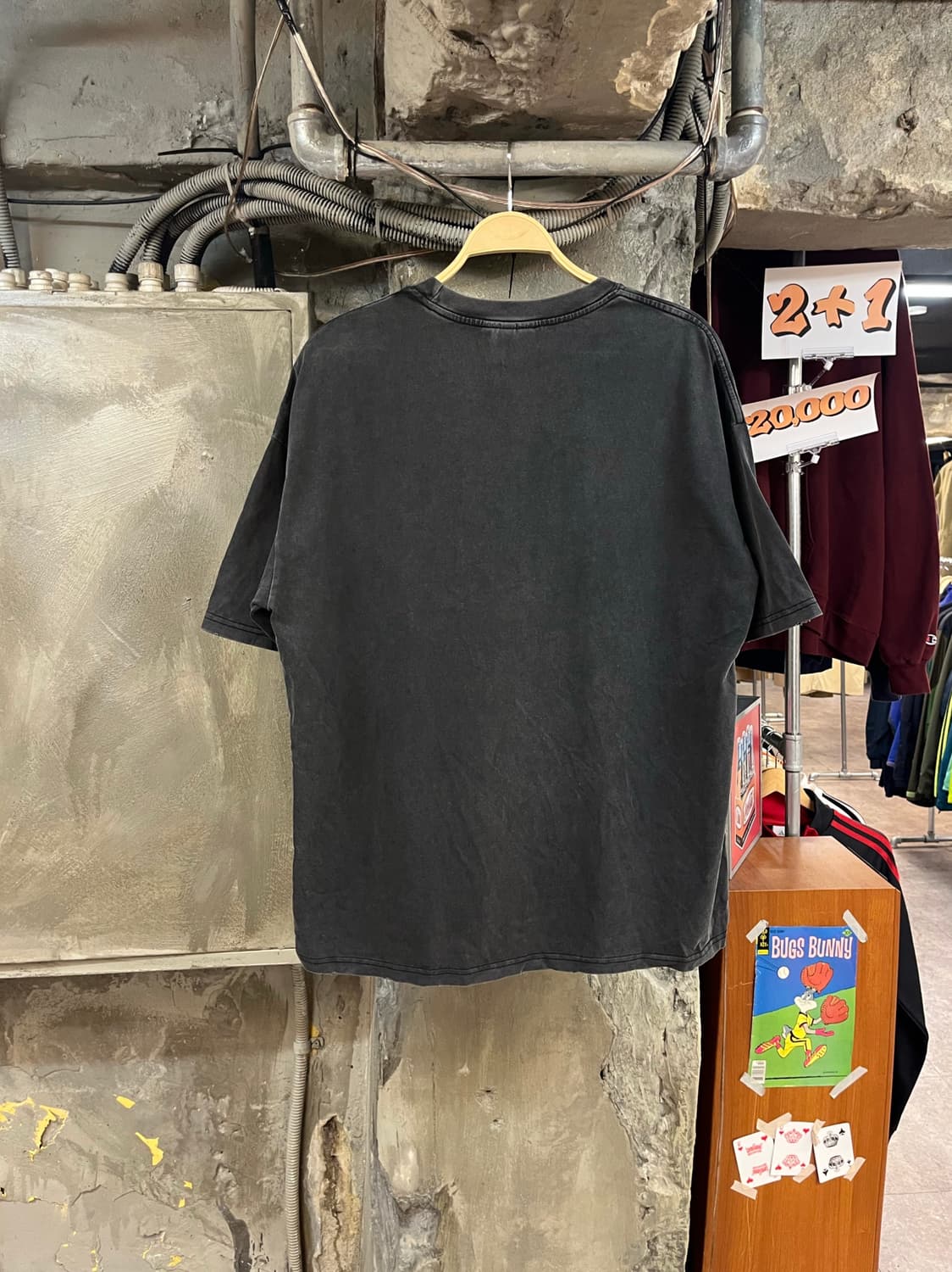 빈티지 커트코베인 언플러그드 90s 반팔티 차콜 4XL #csz3645 상품이미지2