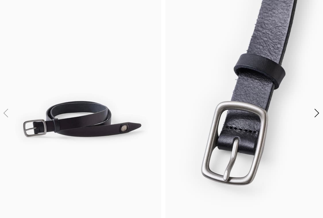 Black Washed Leather Vintage Coin Belt 상품이미지2