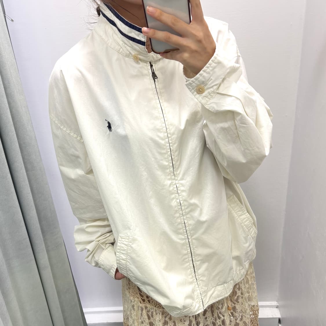 폴로 아이보리 블루종 자켓 상품이미지1
