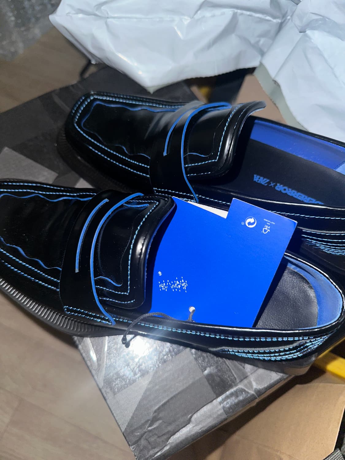 eu37, 240) 자라 아더에러 레더 로퍼 상품이미지5