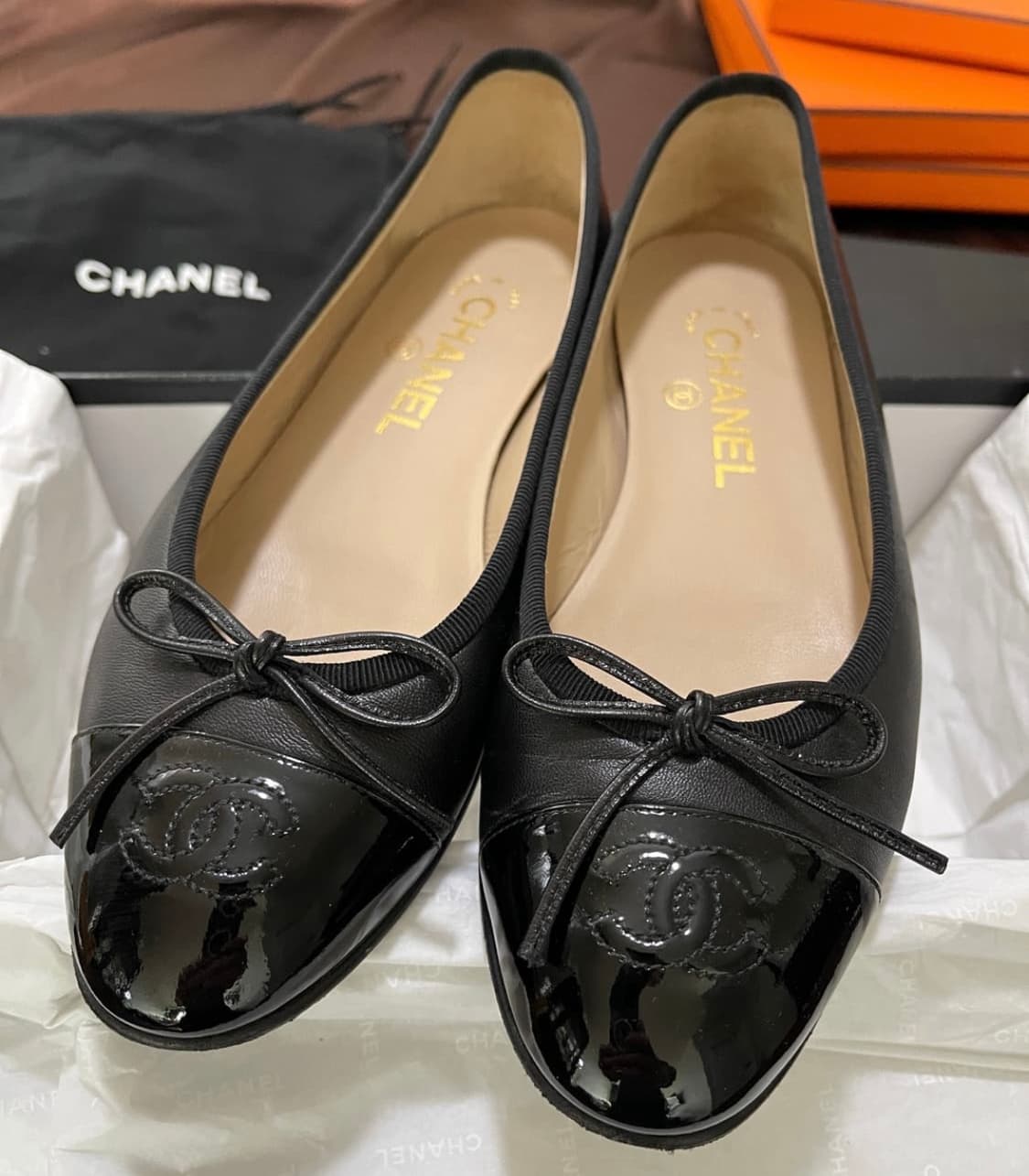 샤넬 발레리나 플랫슈즈 블랙  상품이미지1