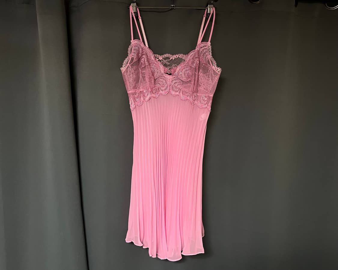 갸루 핑크 슬립 원피스 상품이미지3