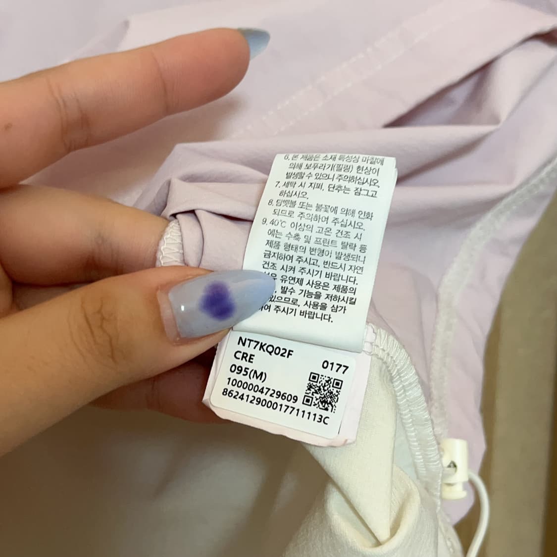 [정품] 노스페이스 핑크화이트 반집업 반팔바막 [ M ] 상품이미지10