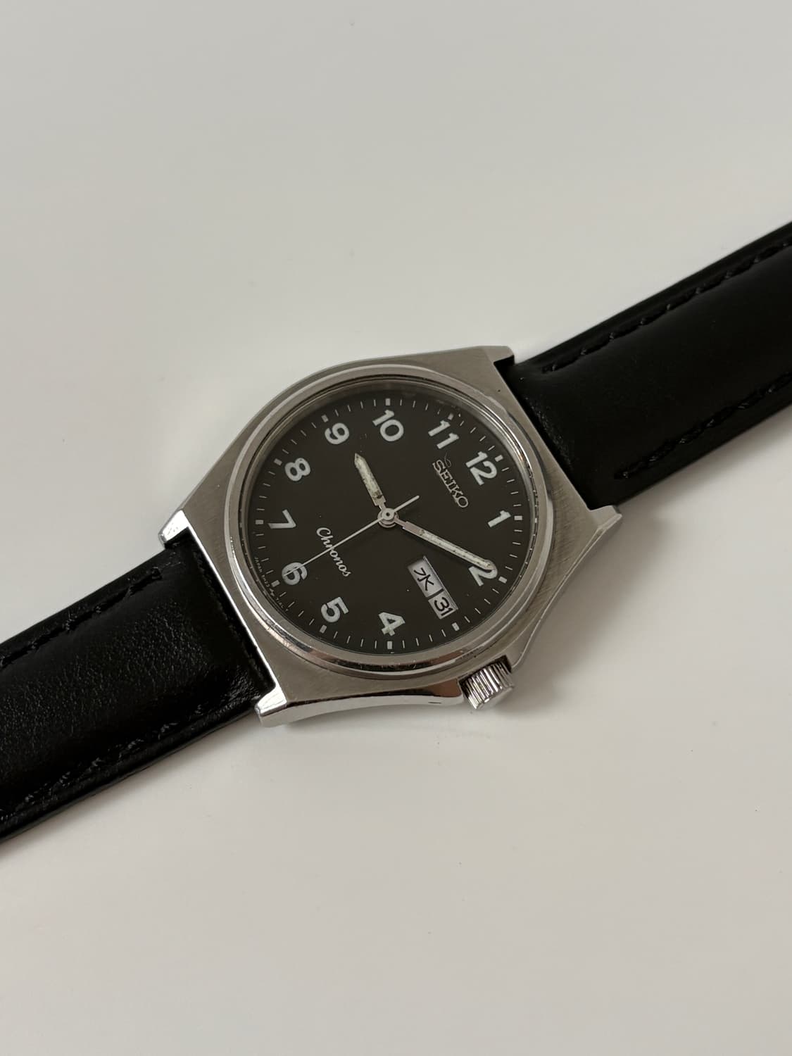 1980s Chronos Black Dial Silver Quartz 상품이미지4