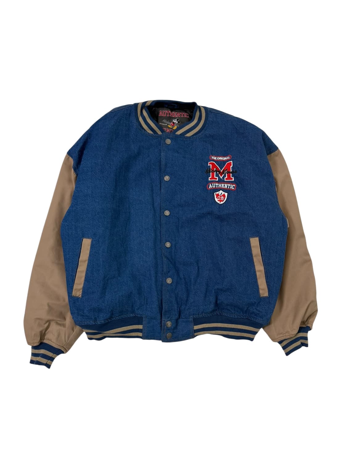 빈티지 미키 데님 바시티 자켓 상품이미지6