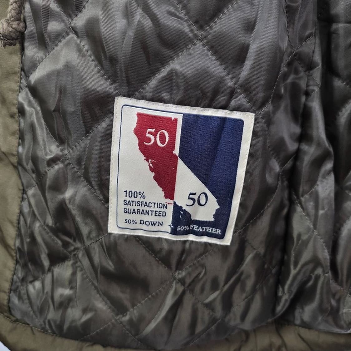 후아유 빈티지 카키 다운 패딩 M 상품이미지7