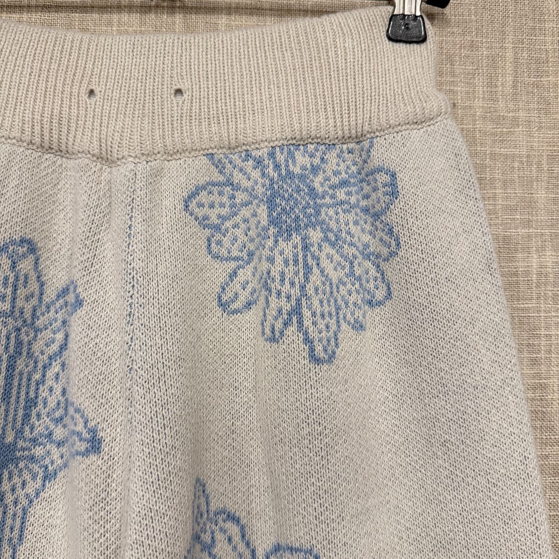 마르디메크르디 캐시미어 자가드 니트팬츠 아이보리 스카이 드라이O 상품이미지2