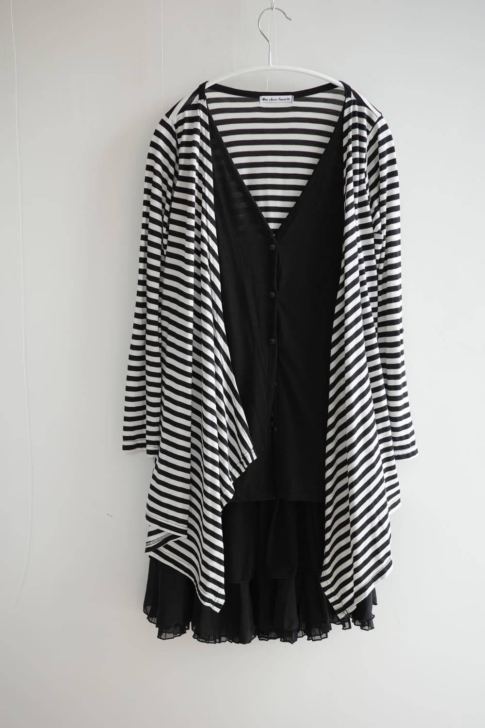 Monochrome striped layered cardigan 상품이미지6