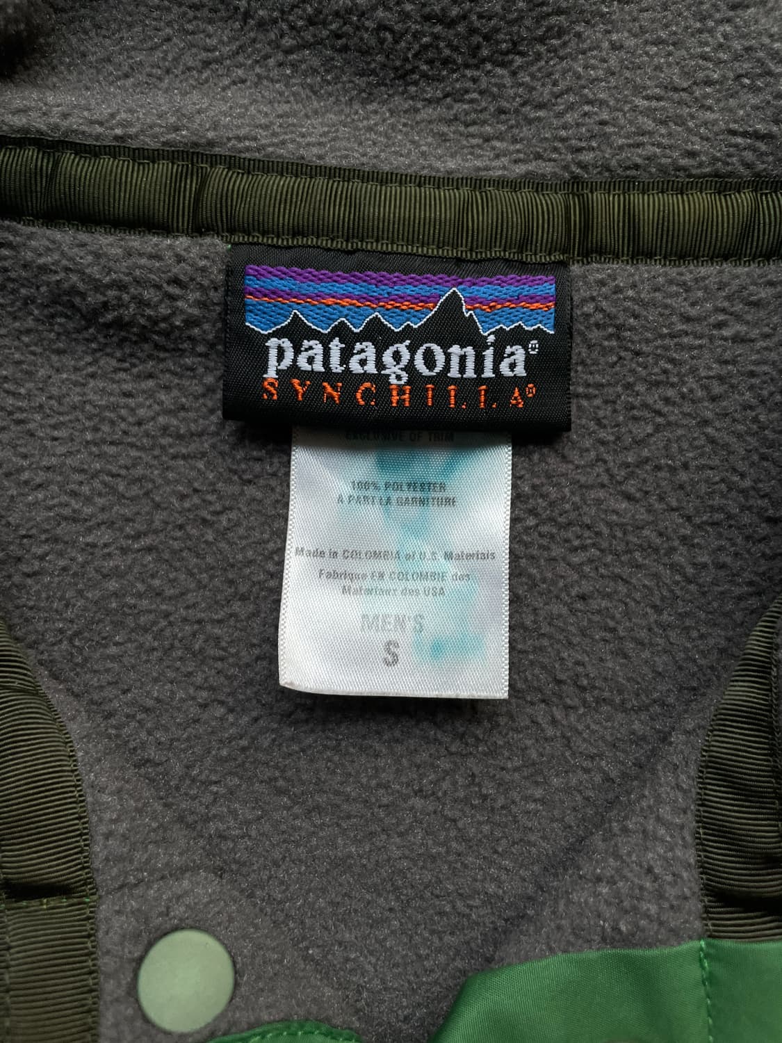 파타고니아 신칠라 그레이 그린 rare patagonia 빈티지 상품이미지3