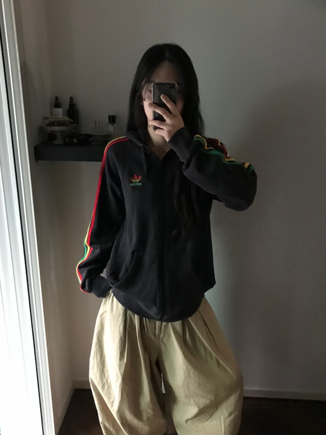 아디다스 삼선 로고 사이드라인 블랙 후드집업 상품이미지1