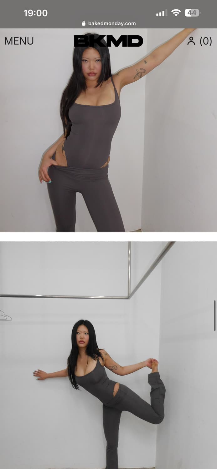 Bakedmonday bkmd SKINA BODYSUIT charcoal 상품이미지2