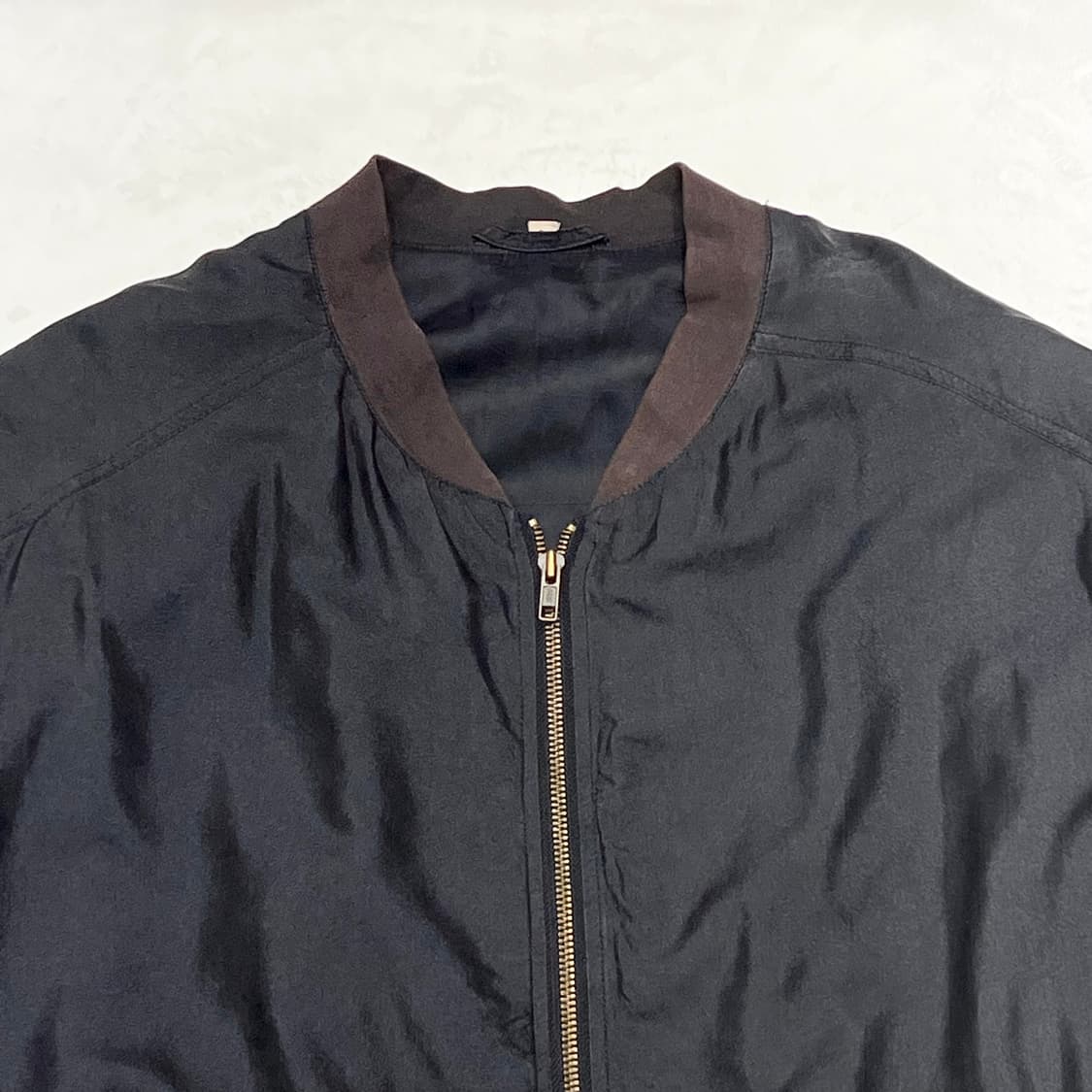 빈티지 실크 봄버 자켓 (블랙) 상품이미지3