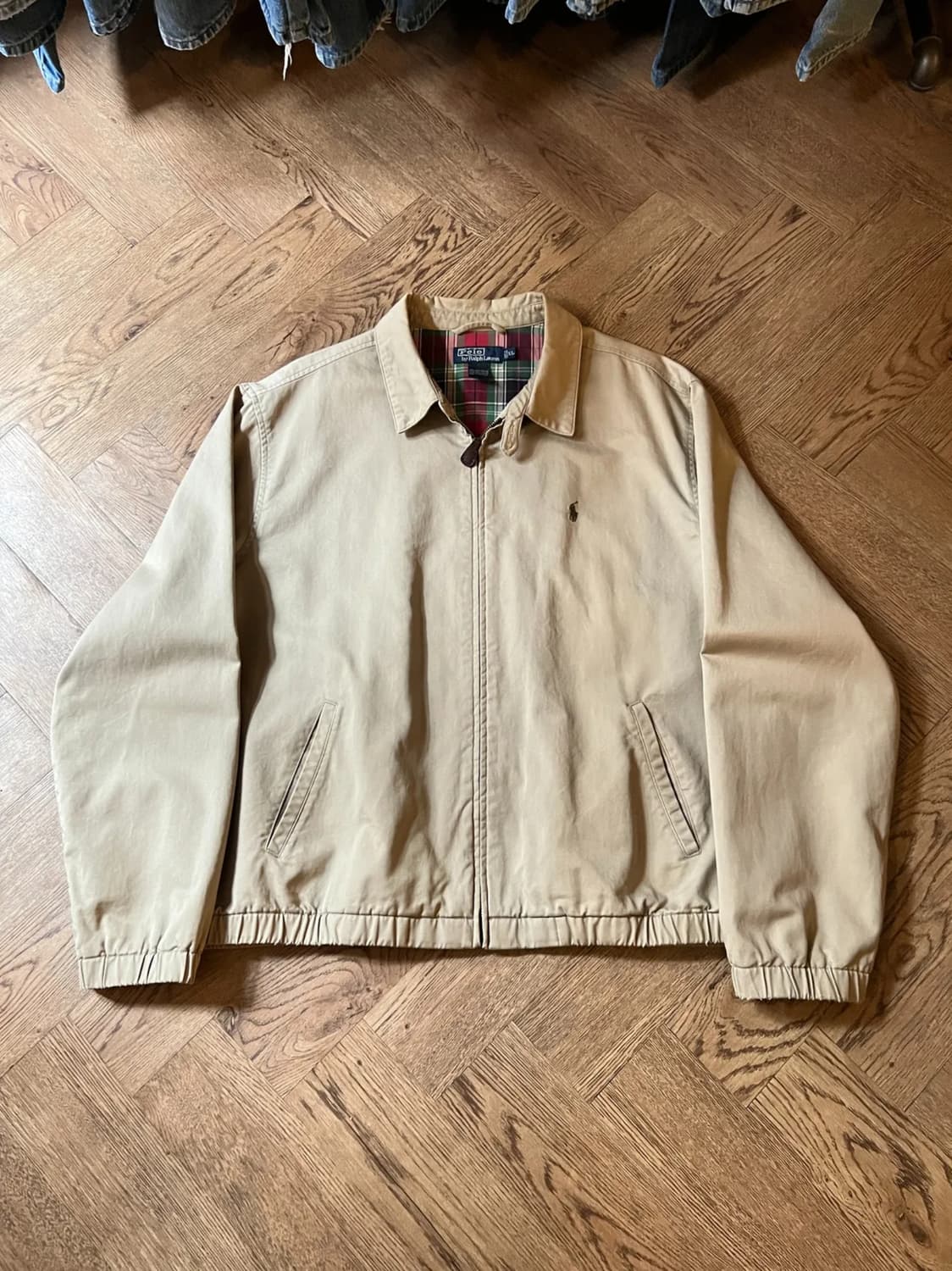 [XL]폴로 랄프로렌 체크 라이닝 베이지 베이포트 자켓 상품이미지1