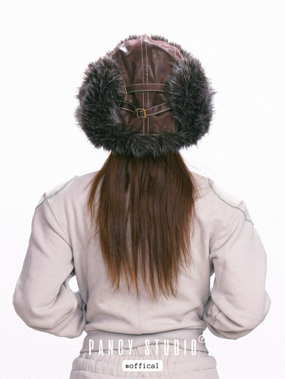 Pancy studio 트루퍼햇 군밤모자 블랙퍼 귀도리 방한모자 오네갸루 상품이미지5