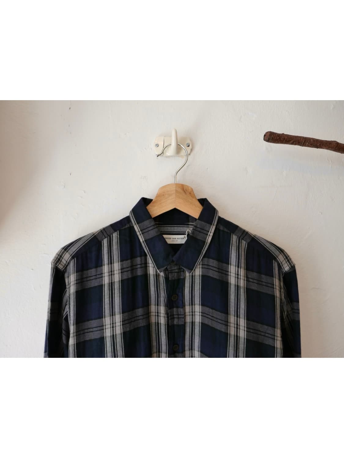 드리스 반 노튼 체크 셔츠 상품이미지2