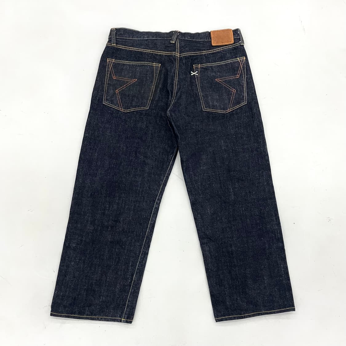 밴슨 레더 셀비지 생지 와이드 데님팬츠 상품이미지2