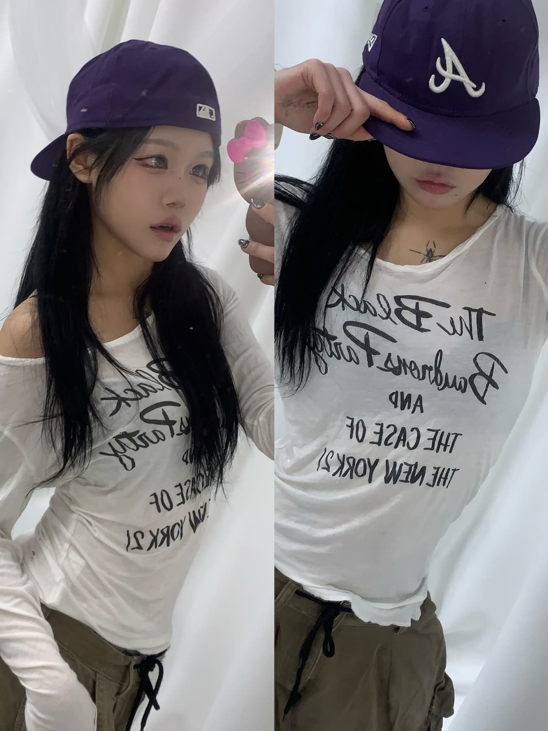 New Era purple flat brim cap 상품이미지1