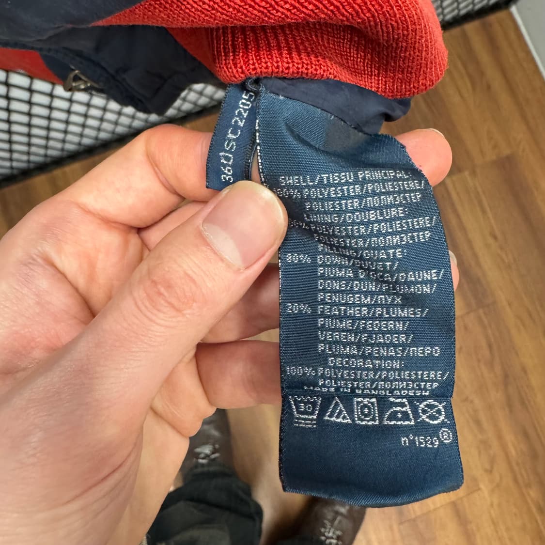 폴로 랄프로렌 다운 패딩 자켓 GBR 1934 로고 포인트 네이비 레드 상품이미지9