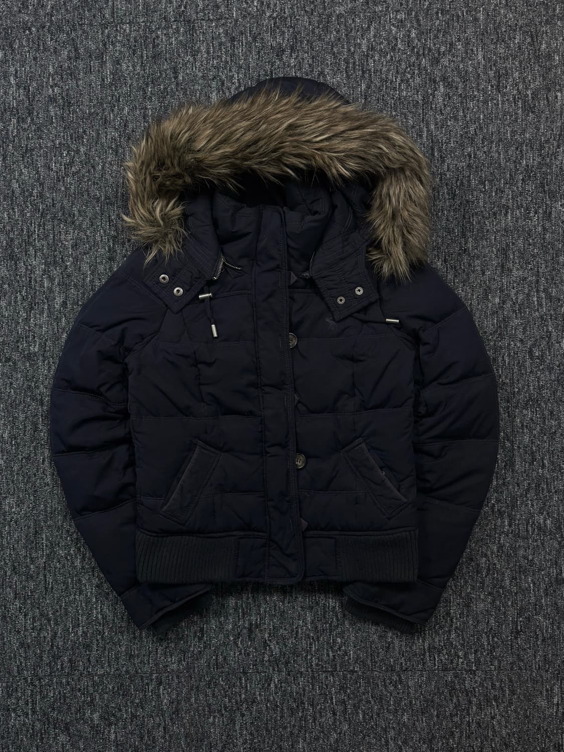 아베크롬비 울프죠 네이비 크롭 패딩 자켓 상품이미지4