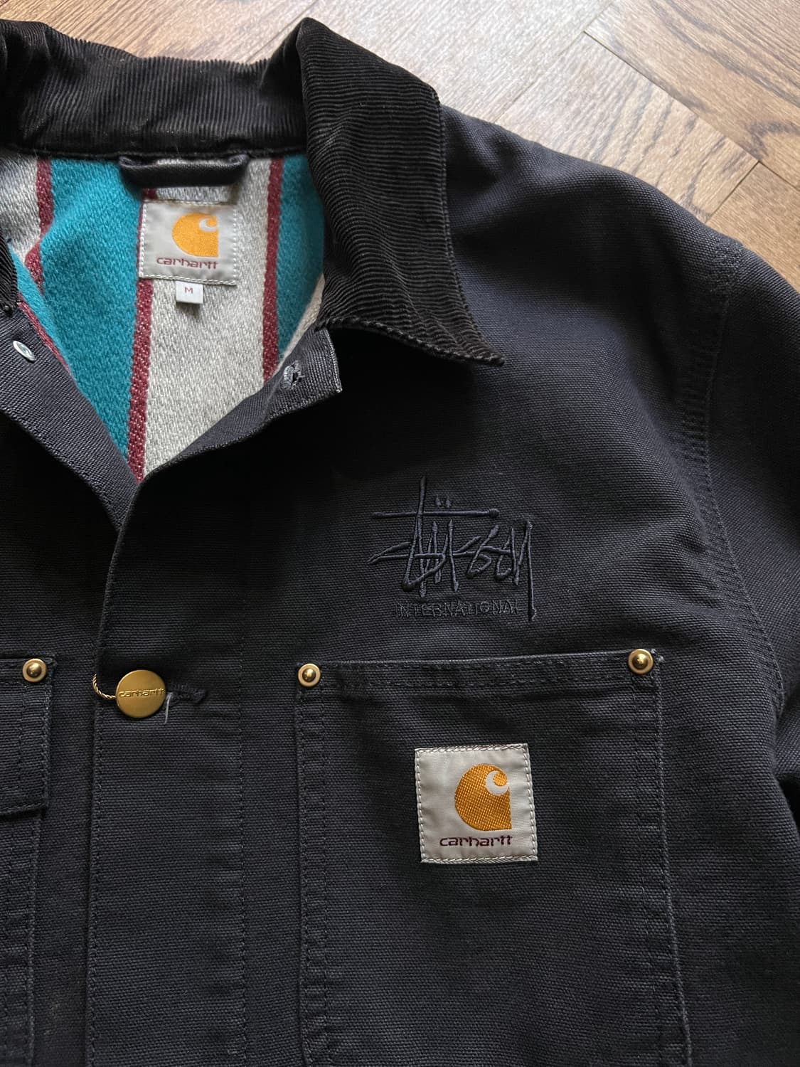 [M]칼하트 WIP X 스투시 15FW 네이비 초어 자켓 상품이미지3