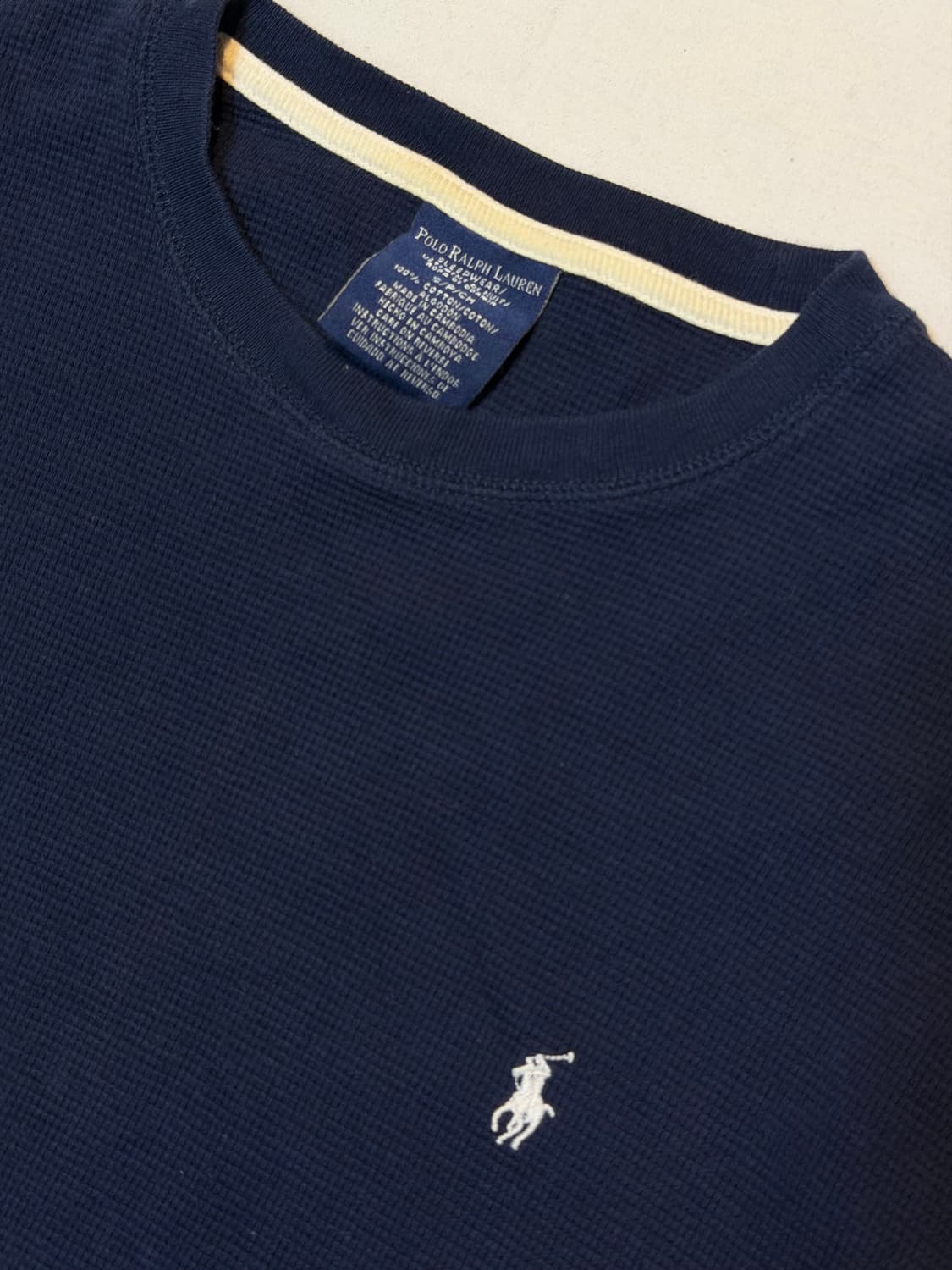 폴로 랄프로렌 와플 써멀 롱슬리브 네이비 상품이미지2