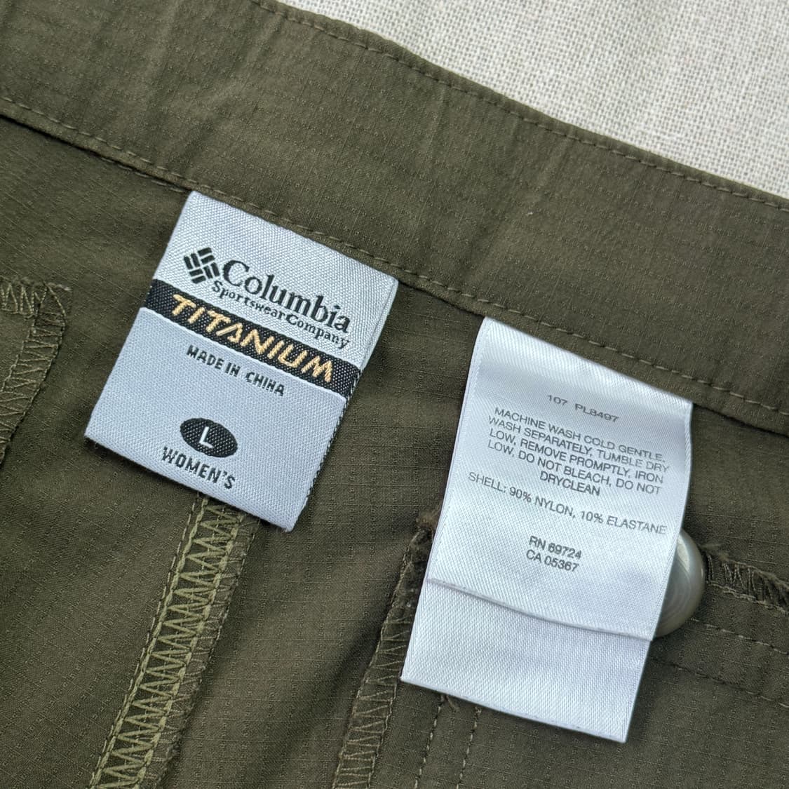 컬럼비아 티타늄 나일론 무릎지퍼 카키팬츠 L 상품이미지7