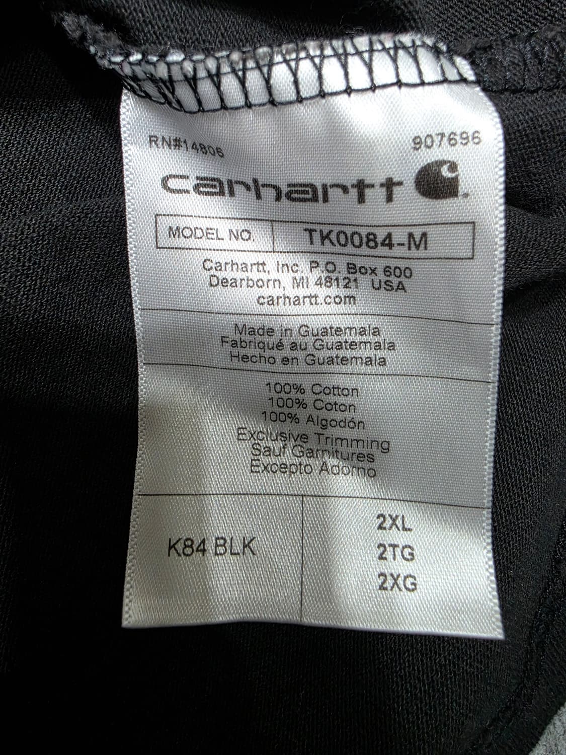 칼하트 루즈핏 포켓 헨리넥 반팔티 2XL 상품이미지5