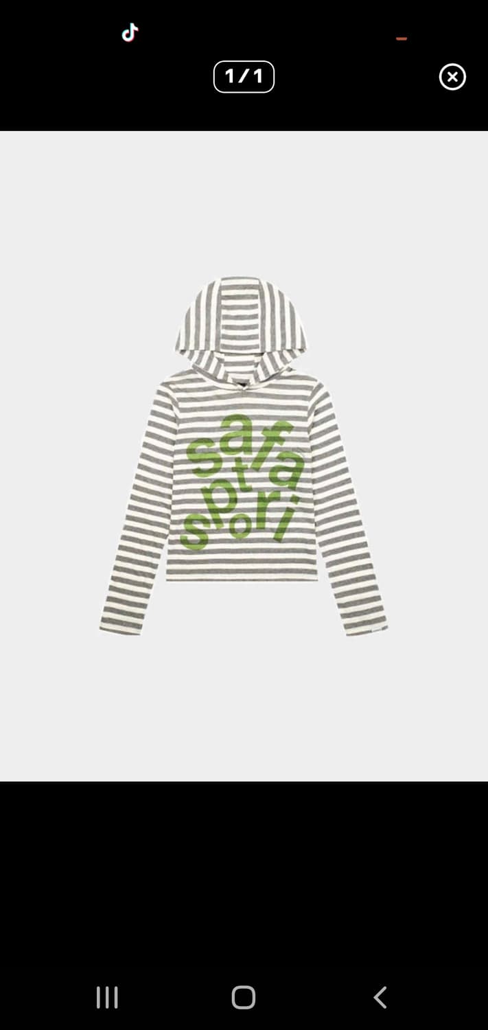 사파리스팟 스트라이프 후드 롱슬리브 1/2 상품이미지1