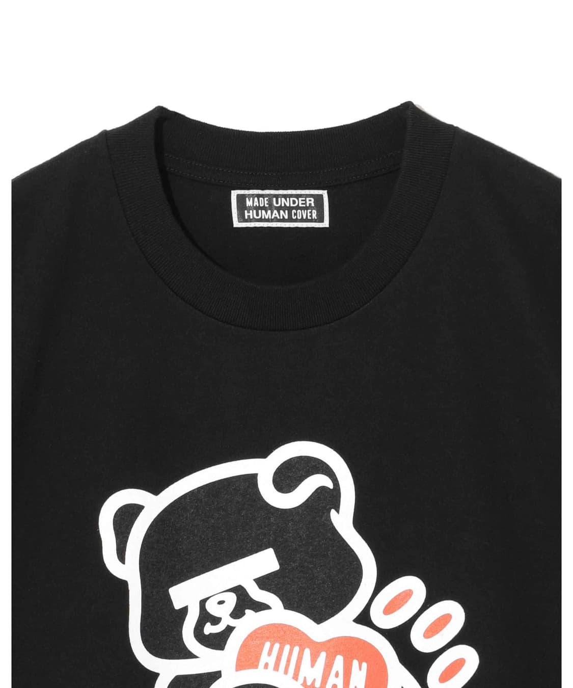 휴먼 메이드 x 언더커버 코튼 티셔츠 블랙 상품이미지3