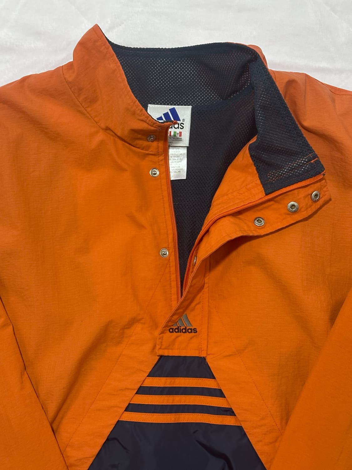 아디다스 오렌지/네이비 바람막이 아노락 상품이미지3