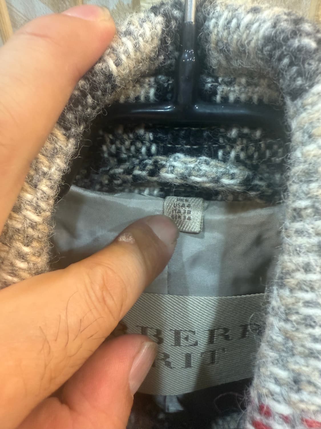 38/44-55 정품 버버리 브릿 울 노바체크 코트 팝니다 상품이미지3