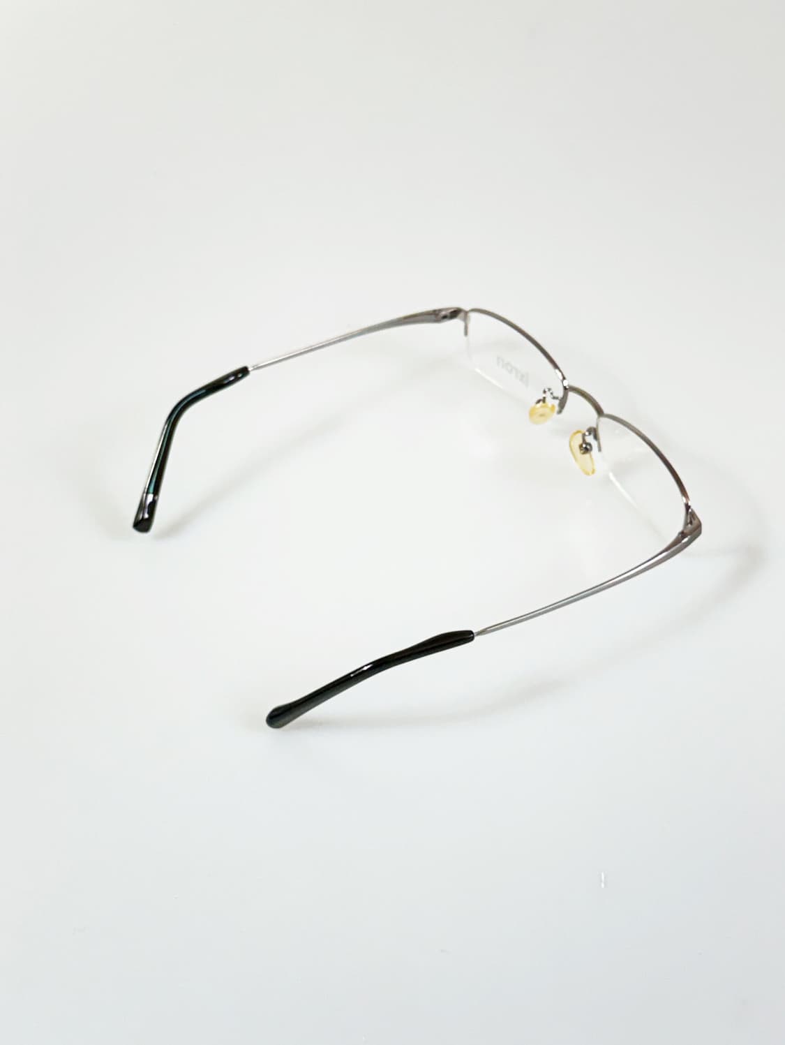 90s IXRON 실버 반무테 스퀘어 빈티지 안경 상품이미지4