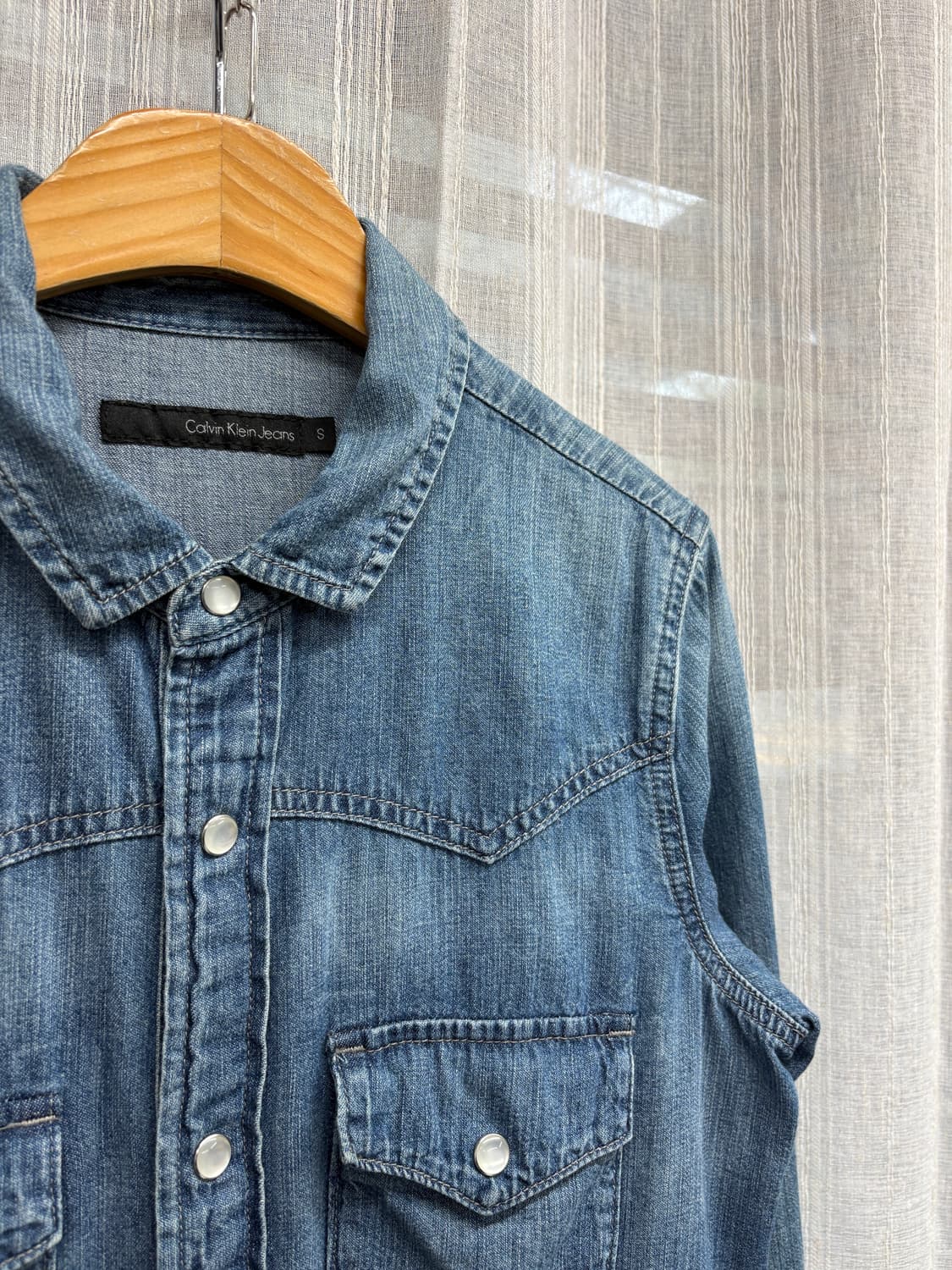 Ck 캘빈클라인 웨스턴 중청 데님 청셔츠 Calvin Klein Deni 상품이미지3