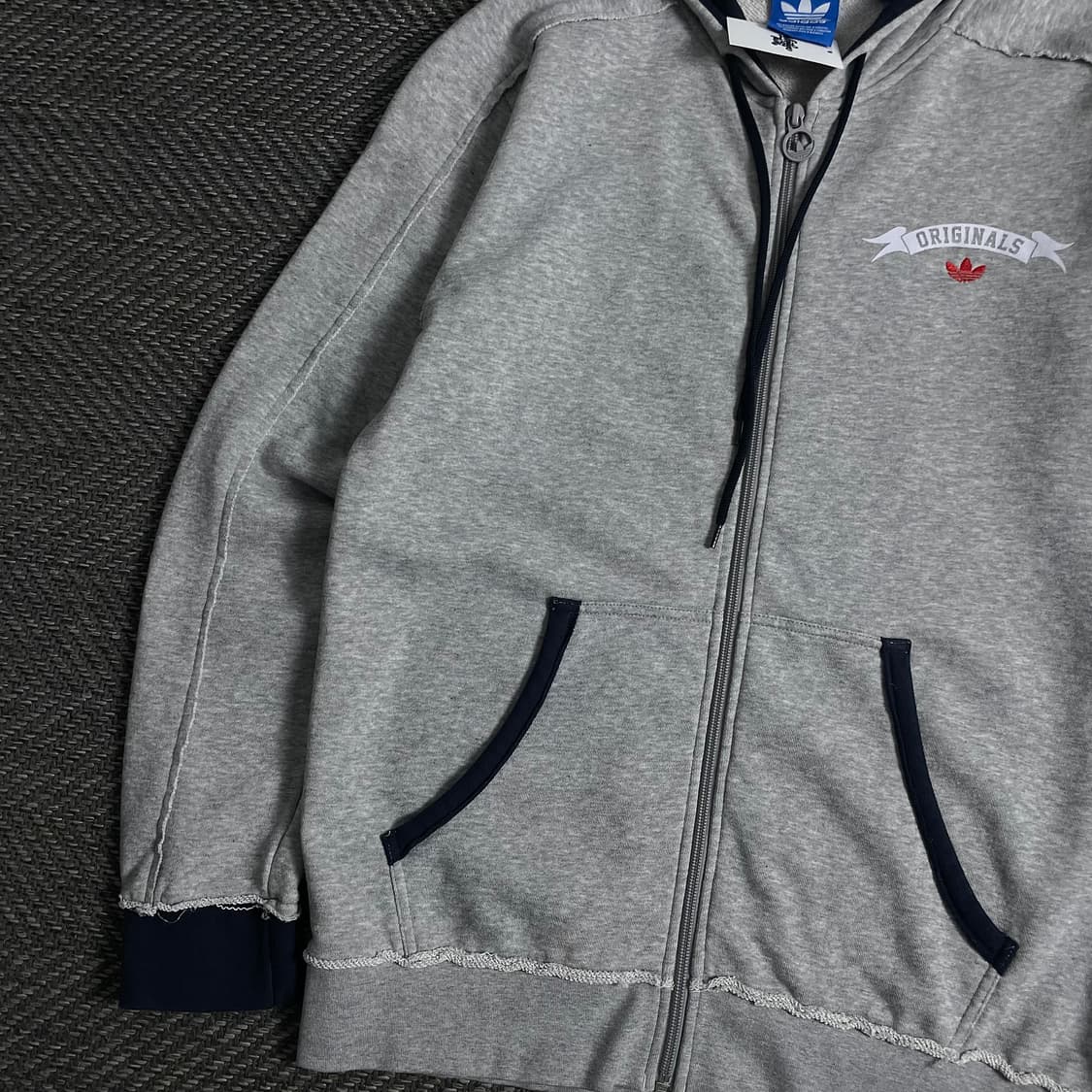 아디다스 오리지널 빅로고 박시핏 트랙 후드집업o 3734 상품이미지4
