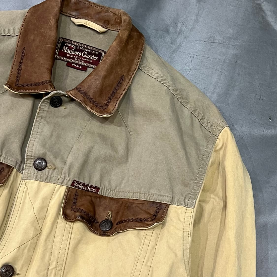  말보로 클래식 레더 카라 트러커 자켓 y14962 상품이미지4