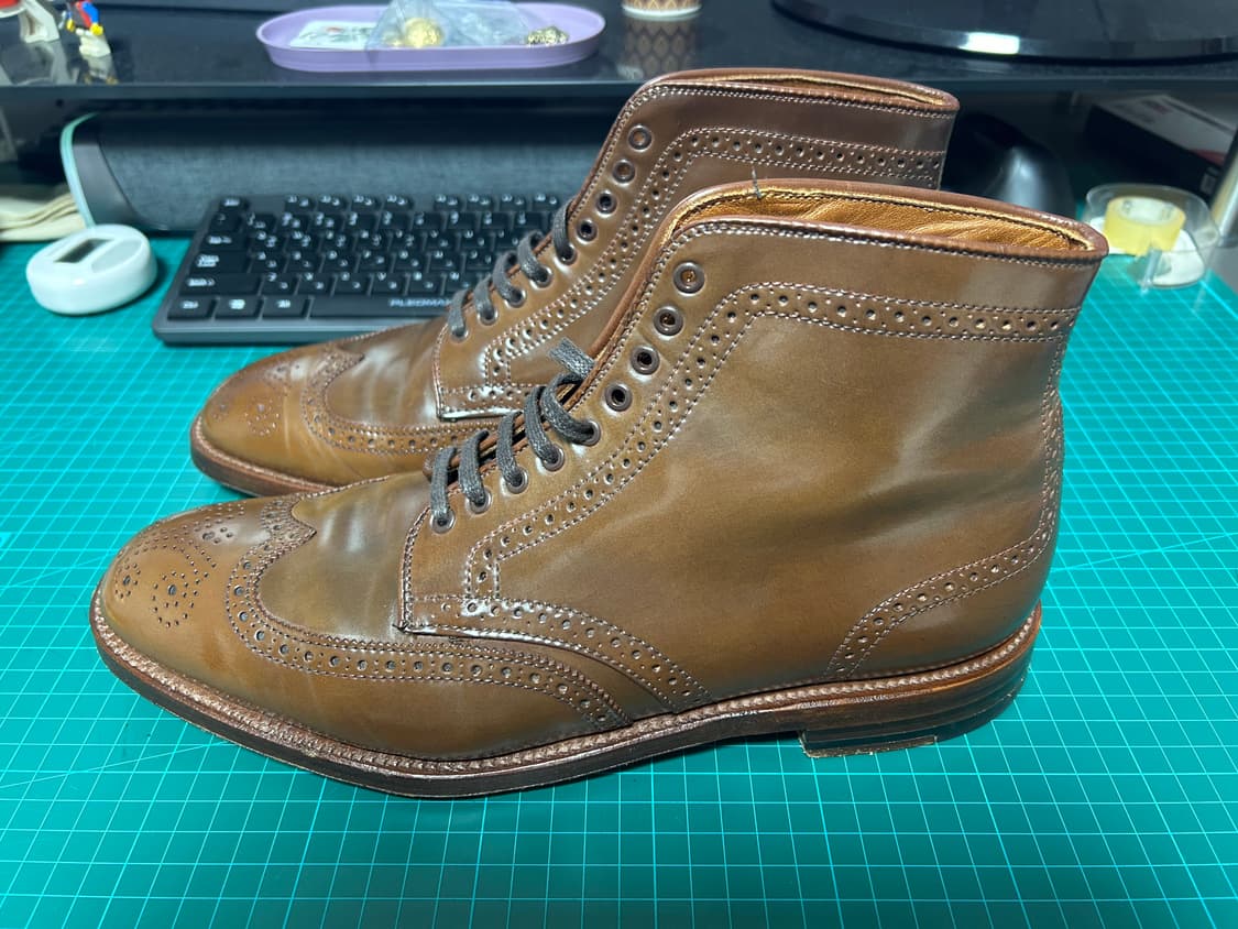 알든 윙팁 부츠 - 라벨로 쉘 코도반 상품이미지2