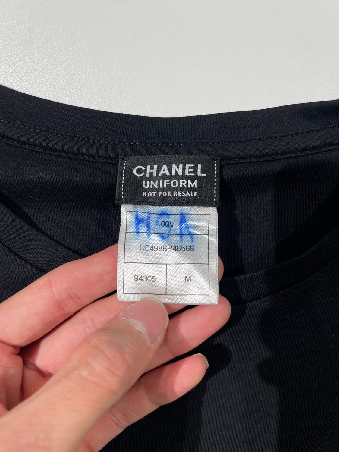 샤넬 유니폼 블랙 암 로고 코튼 롱 슬리브 상품이미지7