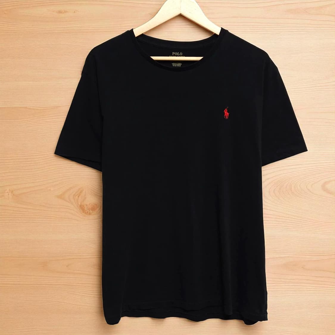105~110)POLO 폴로 라운드 반팔티셔츠 블랙 상품이미지2