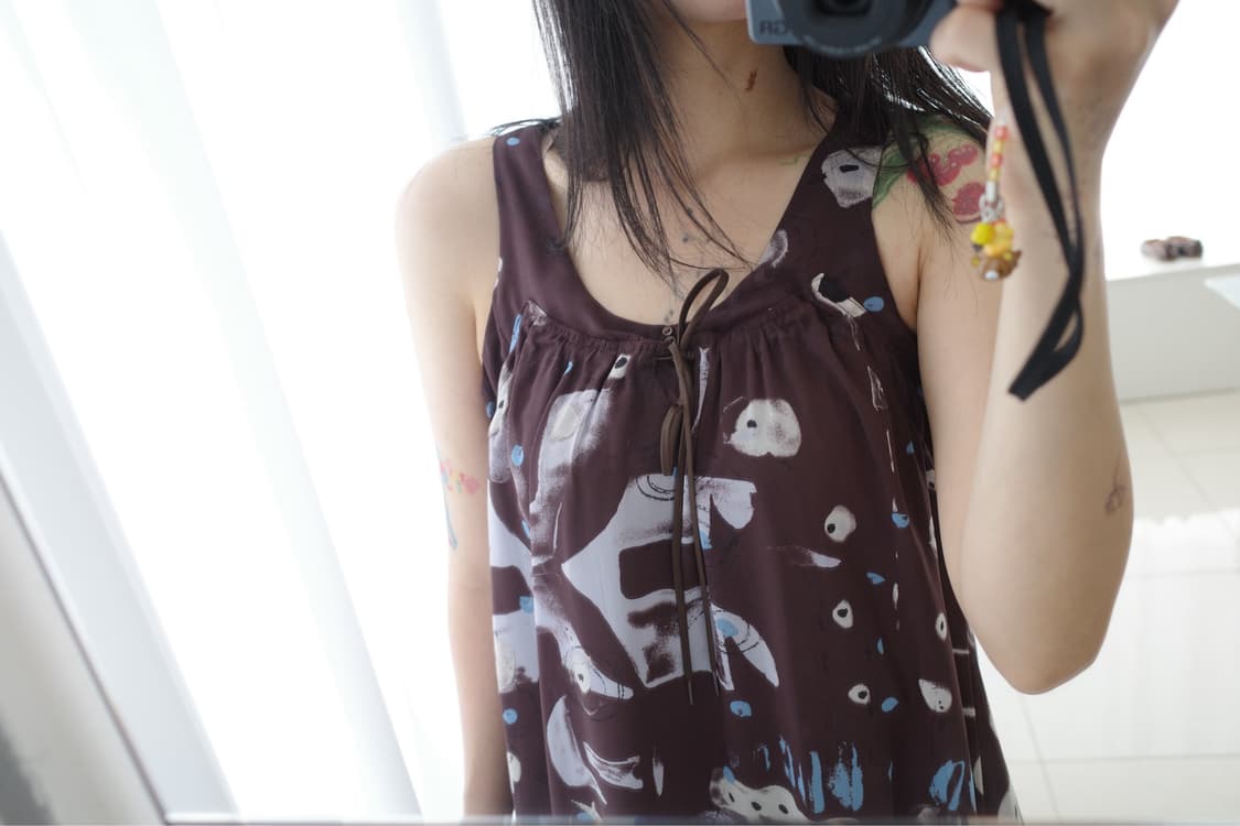 Brown sheer dress 상품이미지7