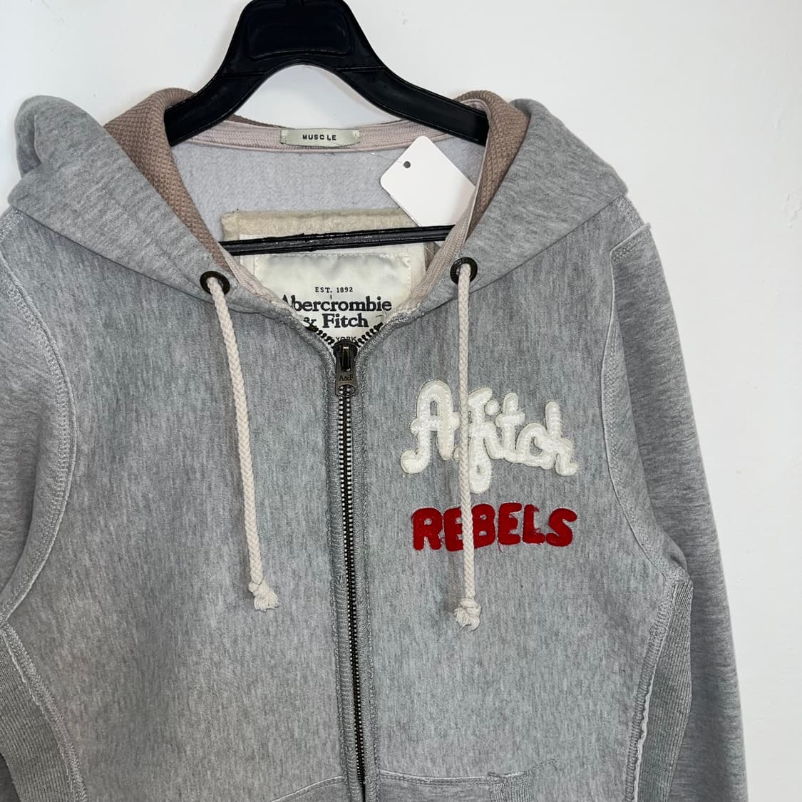 Abercrombie grey hoodie zip-up 상품이미지5