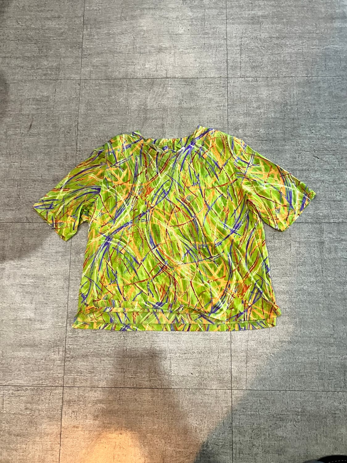 일본빈티지 Missel 올드스쿨아메카지 드로잉 반팔티셔츠 상품이미지1