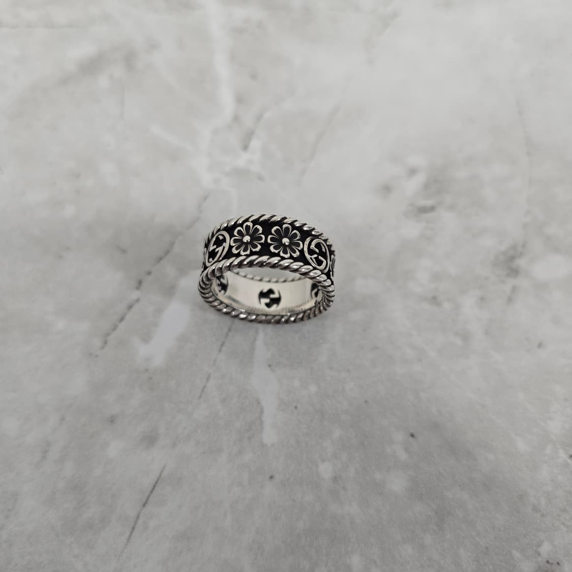 구찌 플라워 인터로킹 링 반지 12호 판매 상품이미지3